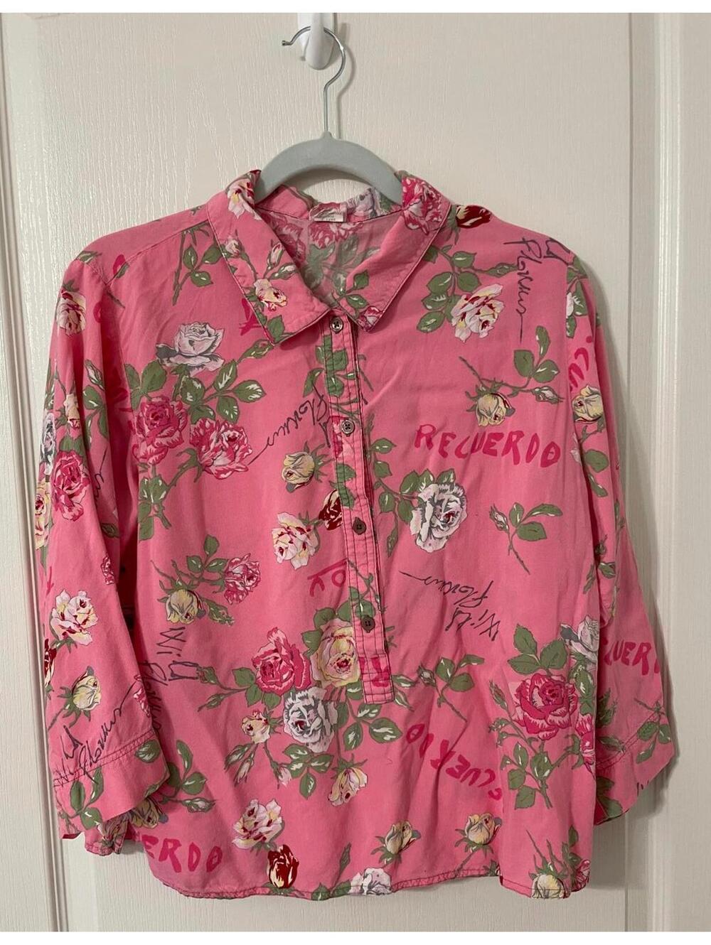 Cruz floral boho top Medium pink floral boho trendy